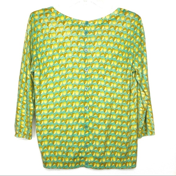 Talbots Novelty Pear Print Lightweight Sweater Petite - Picture 6 of 6